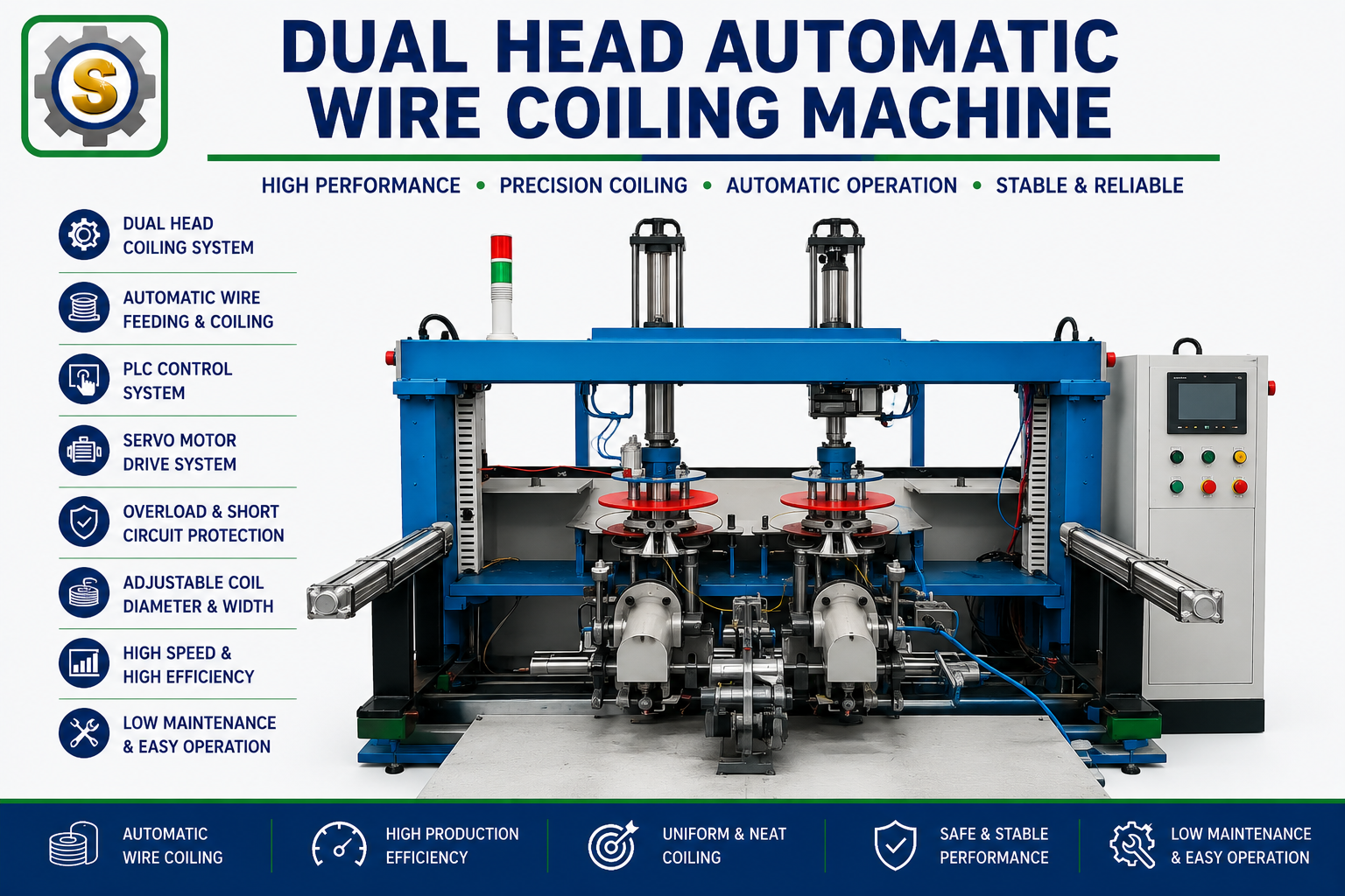02 dual head automatic coiling machine