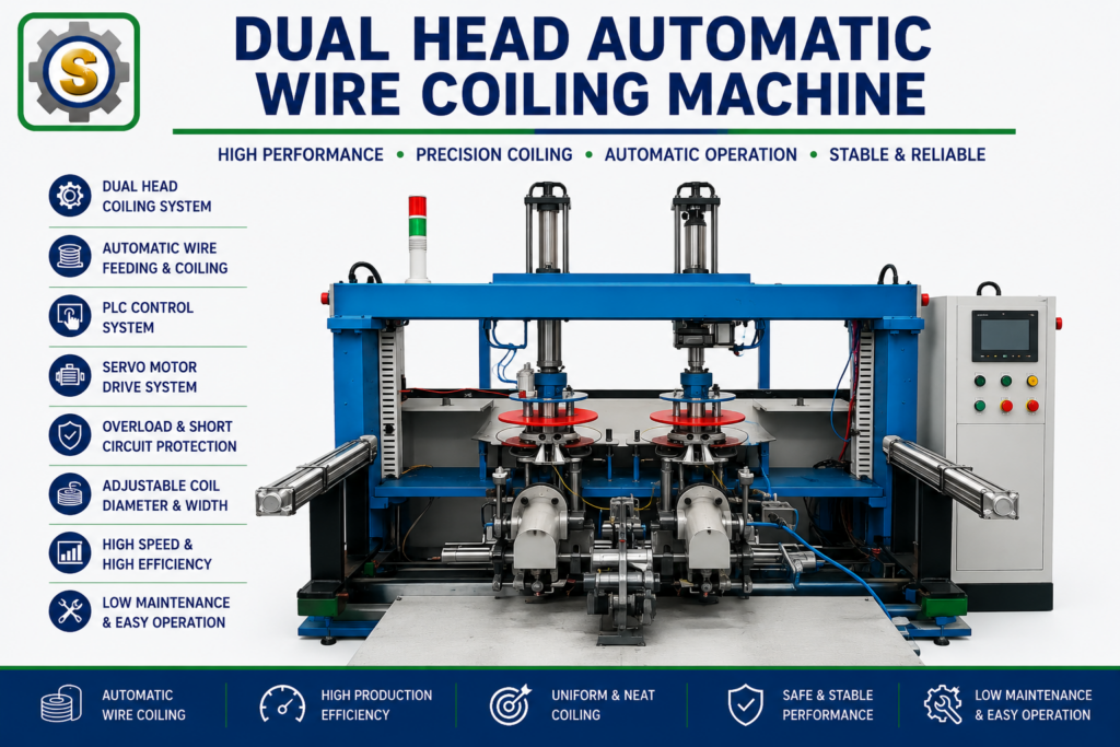 01 dual head automatic coiling machine