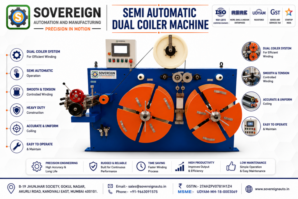 01 semi auto dual coiler machine