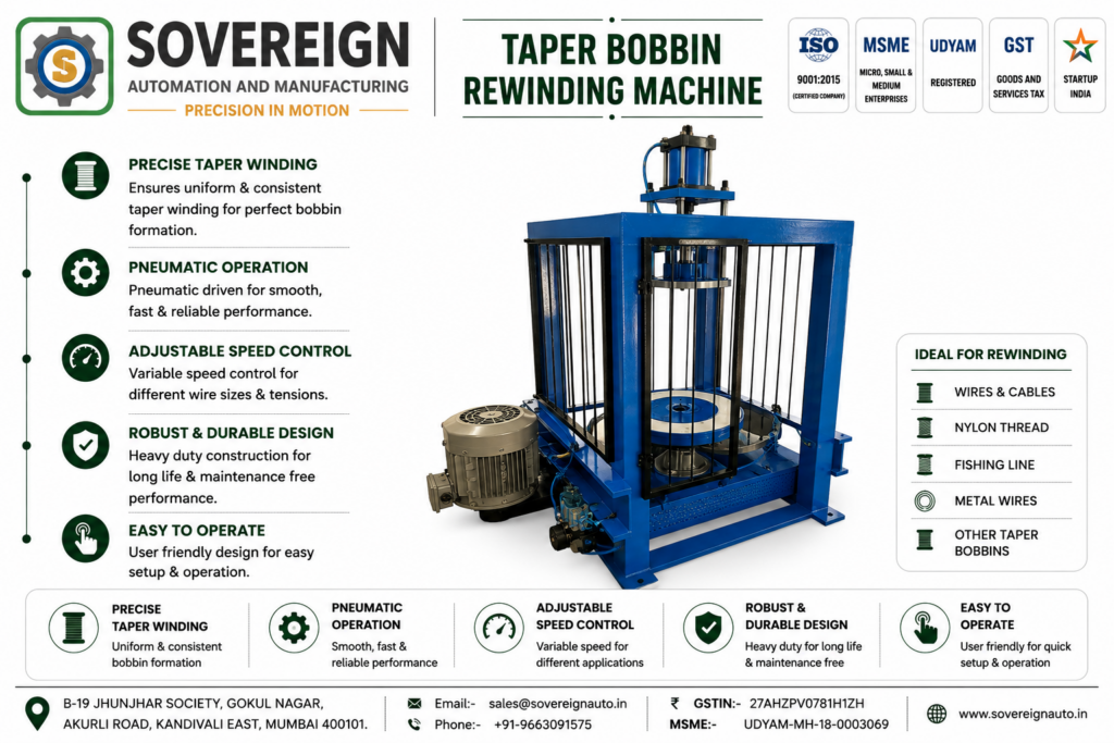 01 taper bobbin rewinding machine